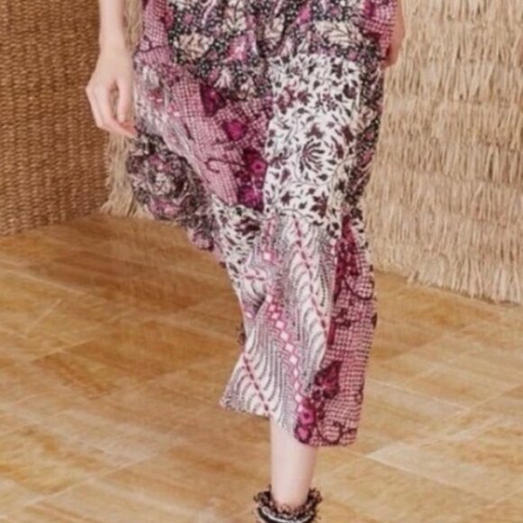 NWOT ULLA JOHNSON Zoya Midi Dress in Fuchsia XS $725 - Picture 2 of 9